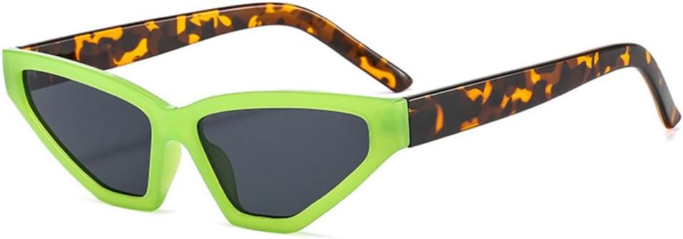 

Популярные модные солнцезащитные очки 2027 года для женщин: ретро-треугольные, разноцветные, с защитой от УФ-излучения UV400, для мужчин: зеленые и фиолетовые MTZJH, Green Leopard Grey