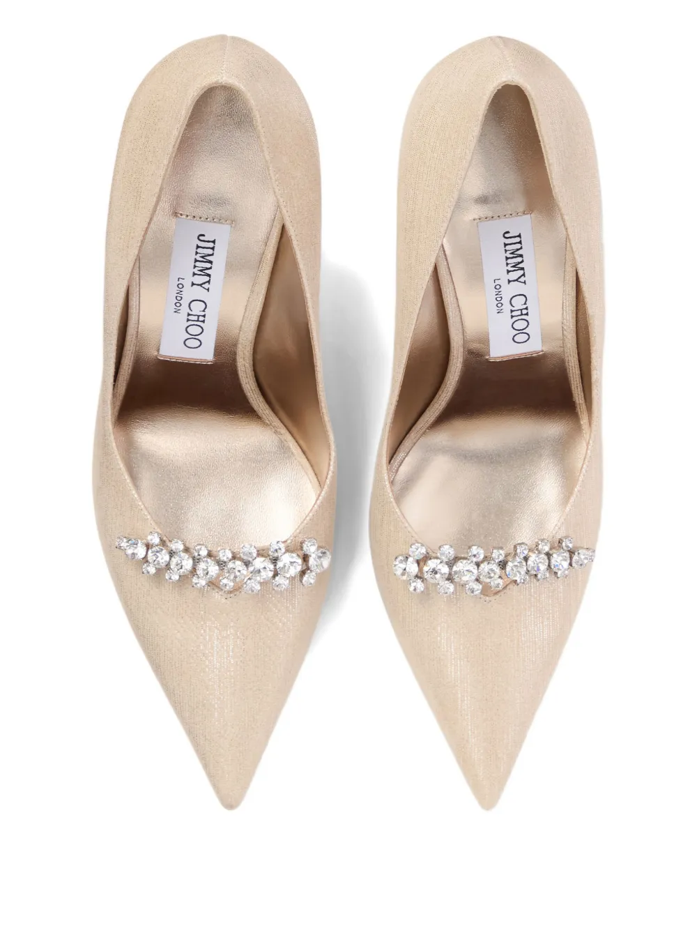 Туфли Belinda 90 с кристаллами JIMMY CHOO, золотой — фото 4