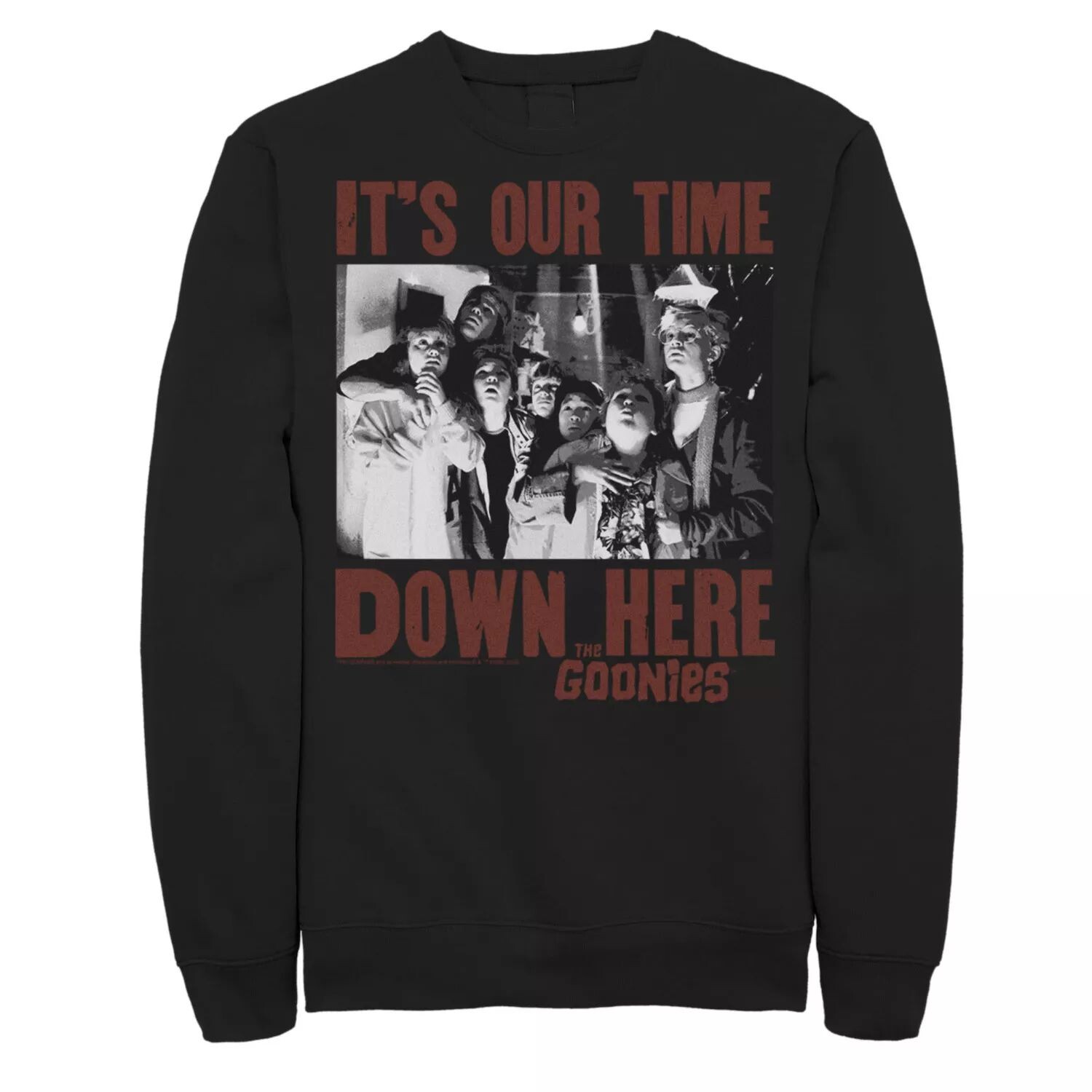 

Мужской свитшот с надписью The Goonies It’s Our Time Down Here Licensed Character