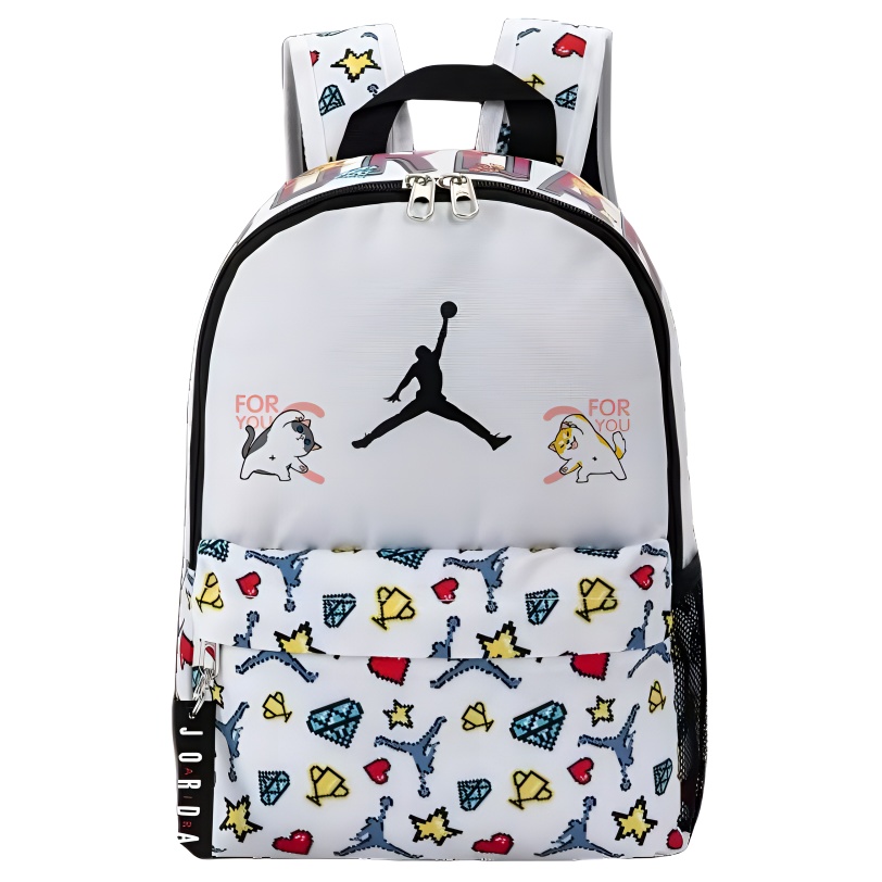 

Jordan Полиэстеровый повседневный рюкзак малого размера женский белый, 2 Pack Dog