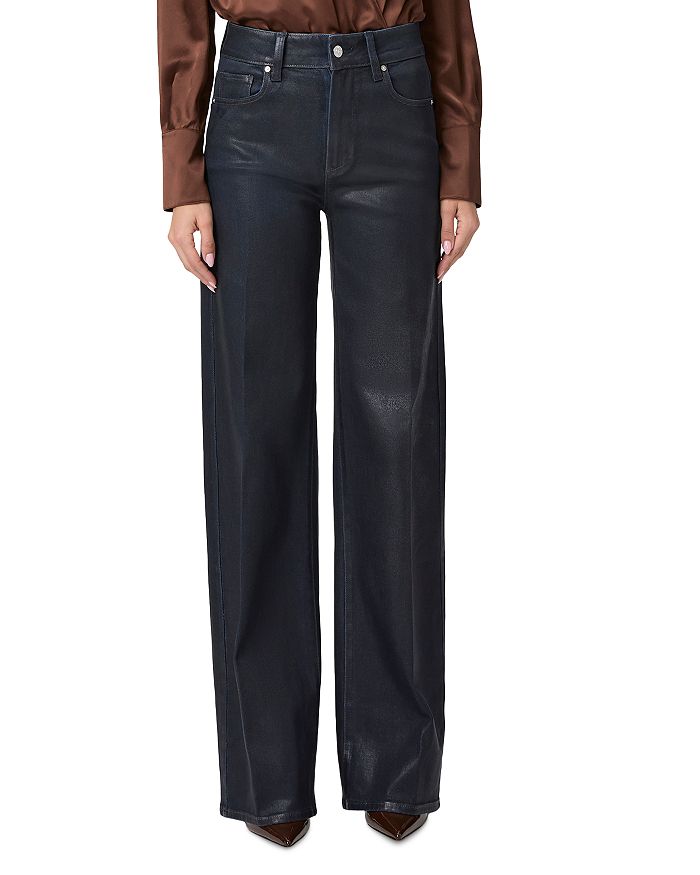 

Прямые джинсы Sasha High Rise с покрытием Glazed Indigo PAIGE, синий