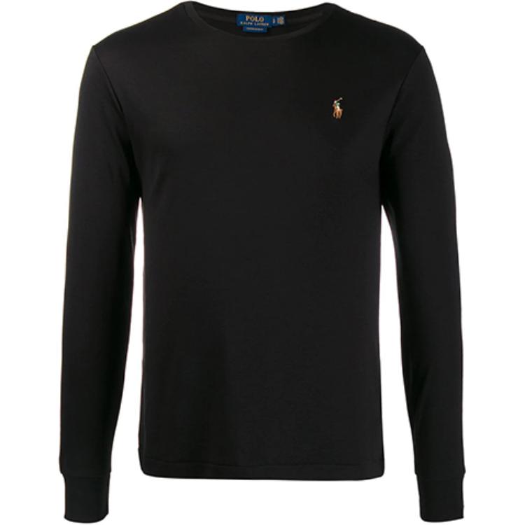 

Топ с длинными рукавами и вышитым логотипом Polo Ralph Lauren, черный