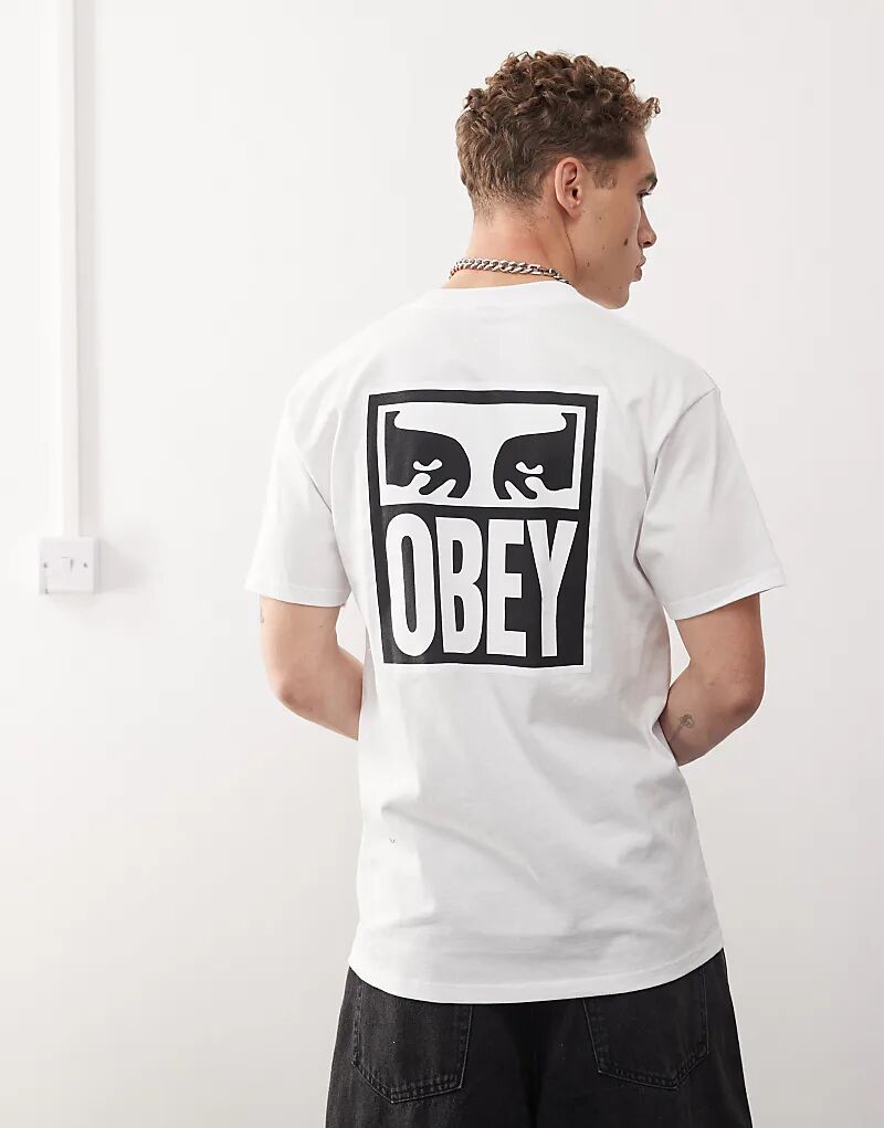 

Футболка с графическим принтом icon eyes белого цвета Obey