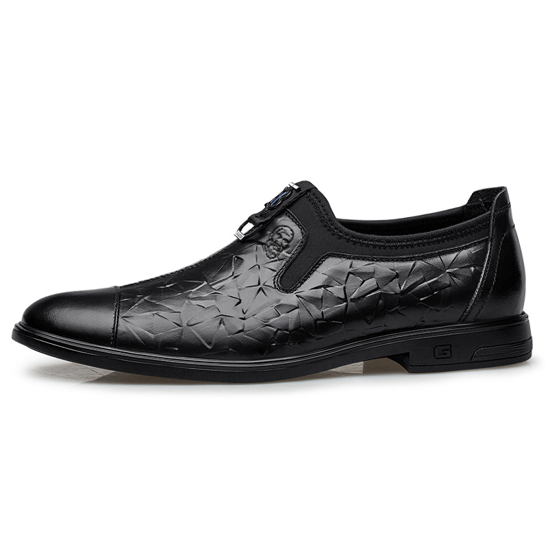 

Туфли мужские низкие Laorentou, цвет Black embossed