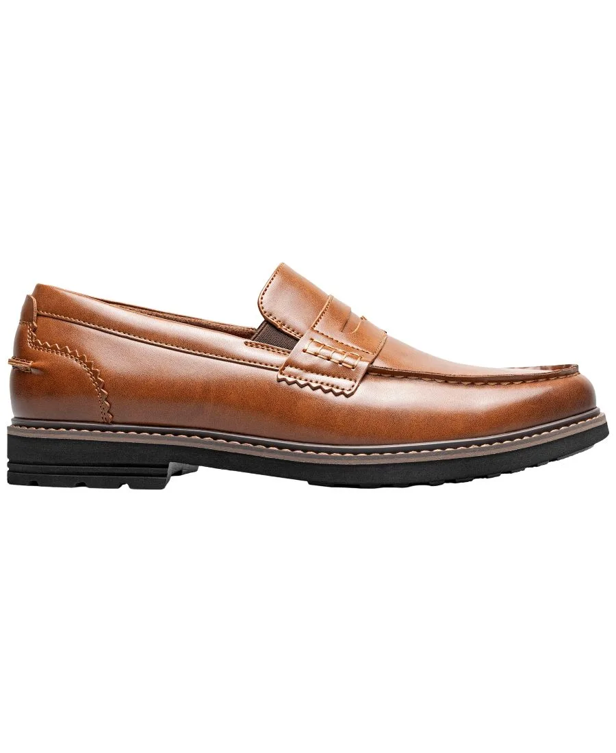 Мужские лоферы Oslo Moc-Toe Penny Loafers Nunn Bush, Cognac — фото 2