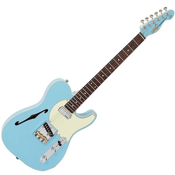 

Электрогитара Vintage ReIssued Series V72LB Tele Style Semi-Hollow Body Guitar - Laguna Blue