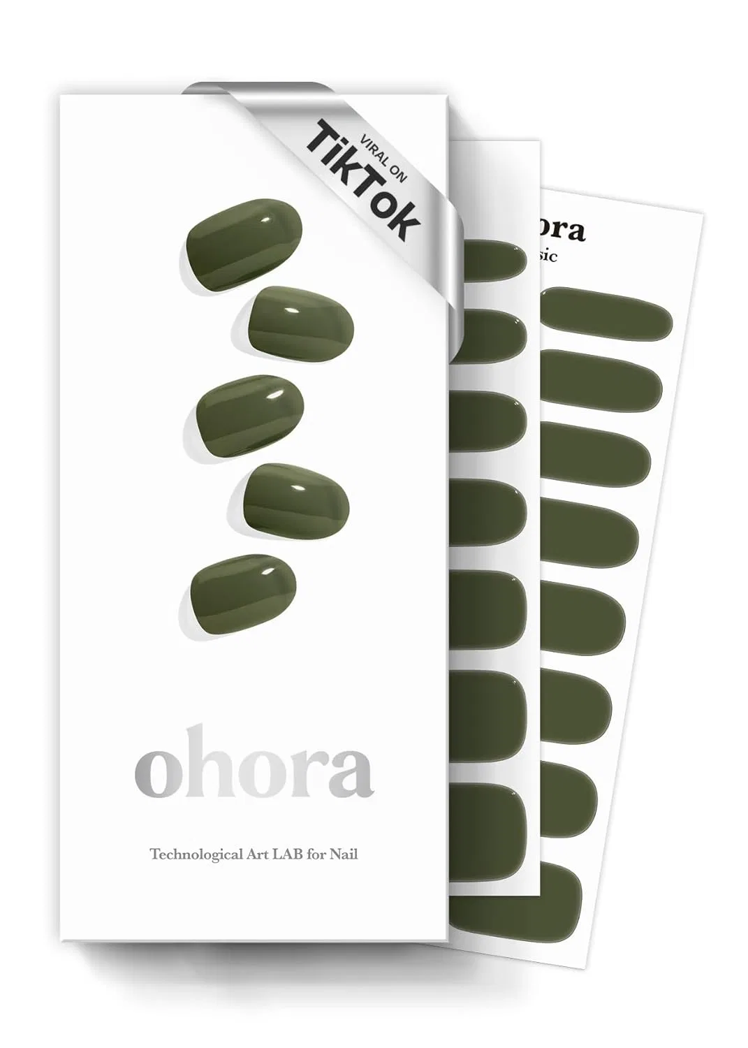 Гелевые полоски для ногтей «N Cream Moss» от ohora Ohora