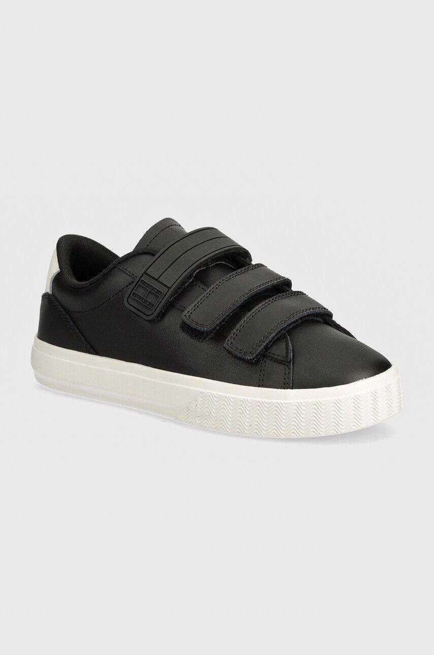 

Кожаные кроссовки Tommy Jeans TJW CUPSOLE VELCRO SNEAKER, черный