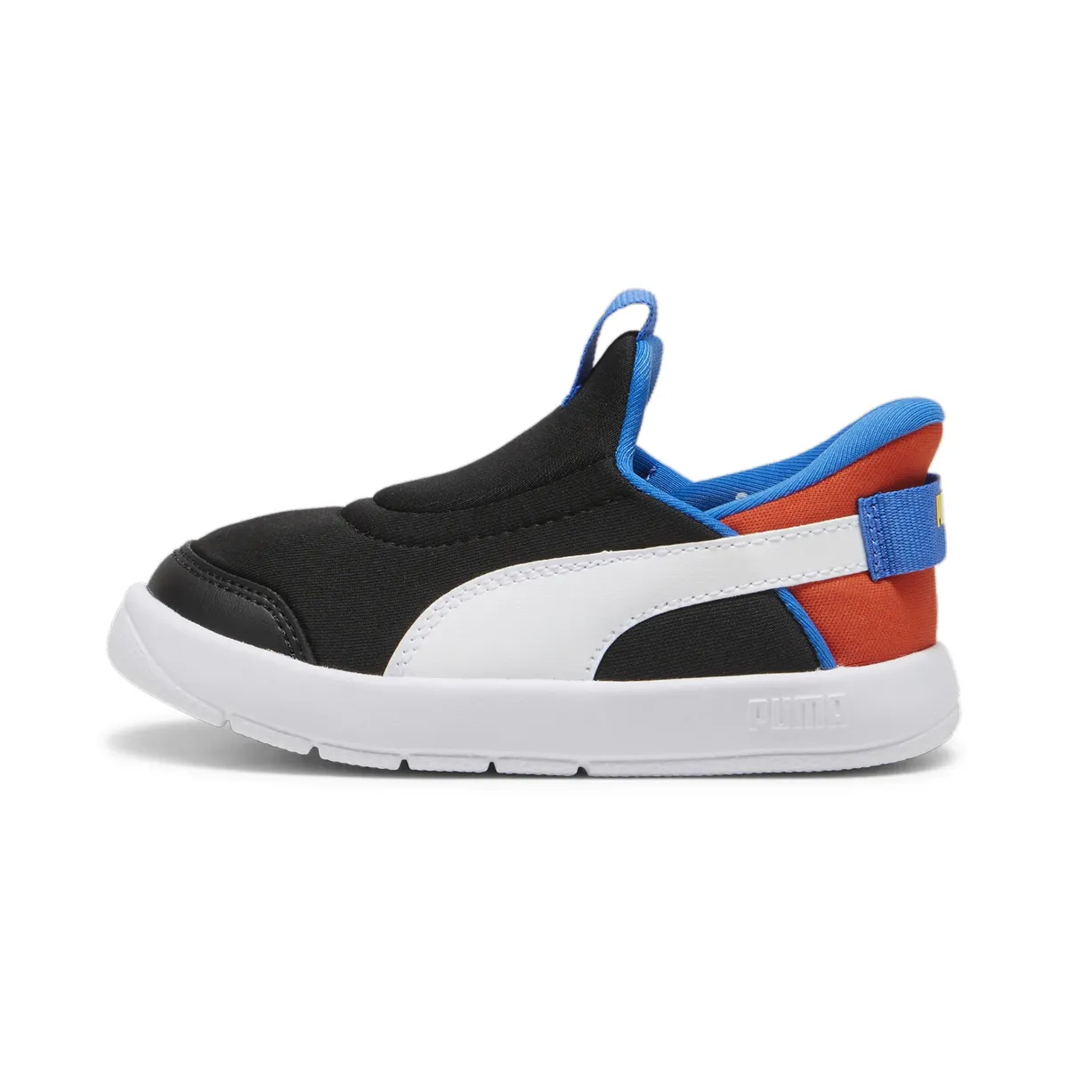 Кроссовки PUMA "COURTFLEX V3 SLIPTECH INF", для малышей, цвет Puma Black- Puma White-Redmazing — фото 2