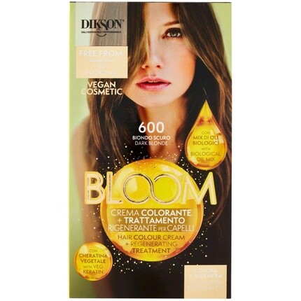 

Краска-краска для волос Bloom 600 Темно-русый со смесью биологических масел, Dikson