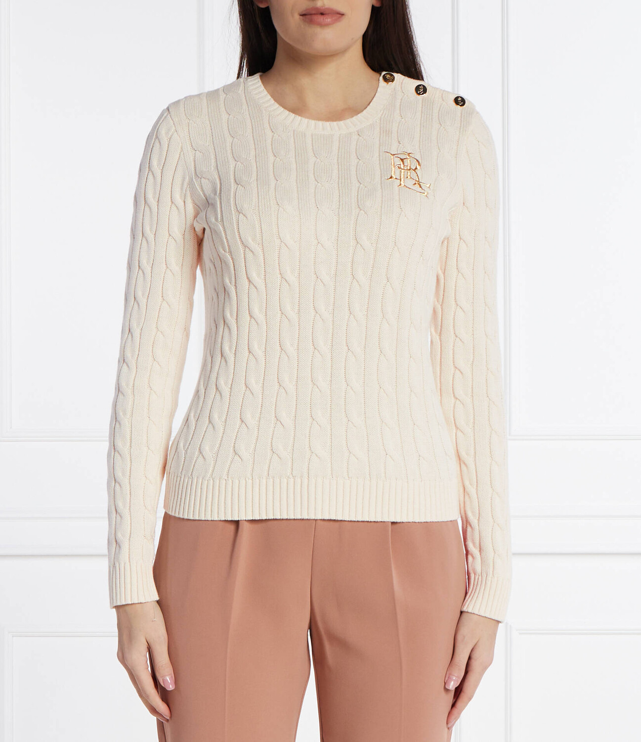 

Свитер LAUREN RALPH LAUREN Regular Fit, кремовый