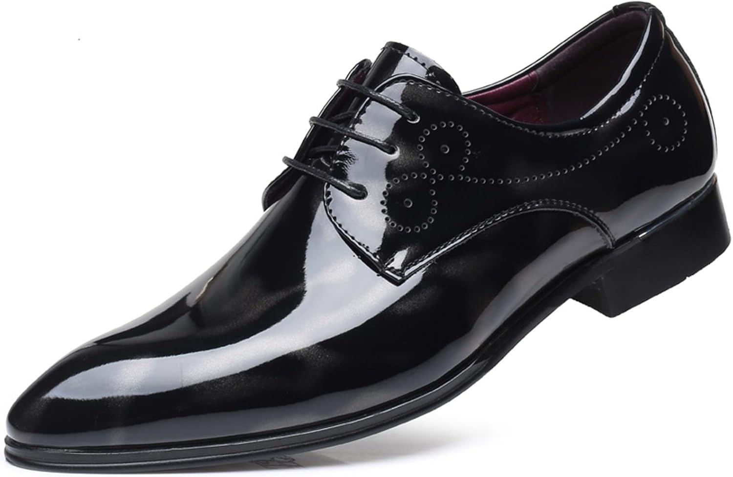 

Мужские большие размеры WUIWUIYU, шнурованные туфли-оксфорды из искусственной кожи для свадьбы, вечеринки или полуформального мероприятия, серый