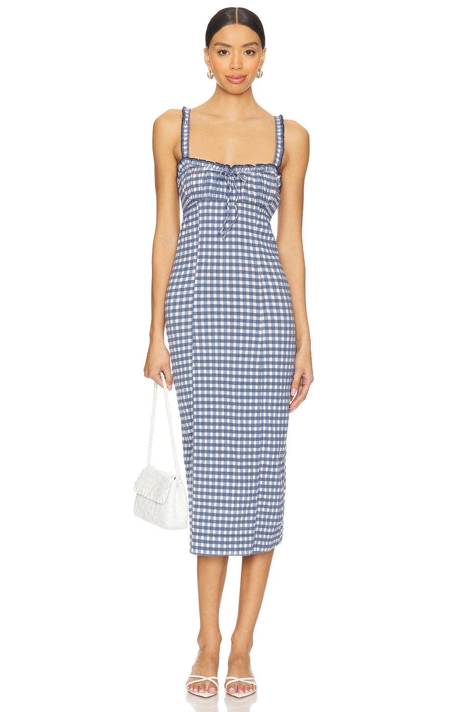 

Миди-платье Lucinda Free People, indigo combo