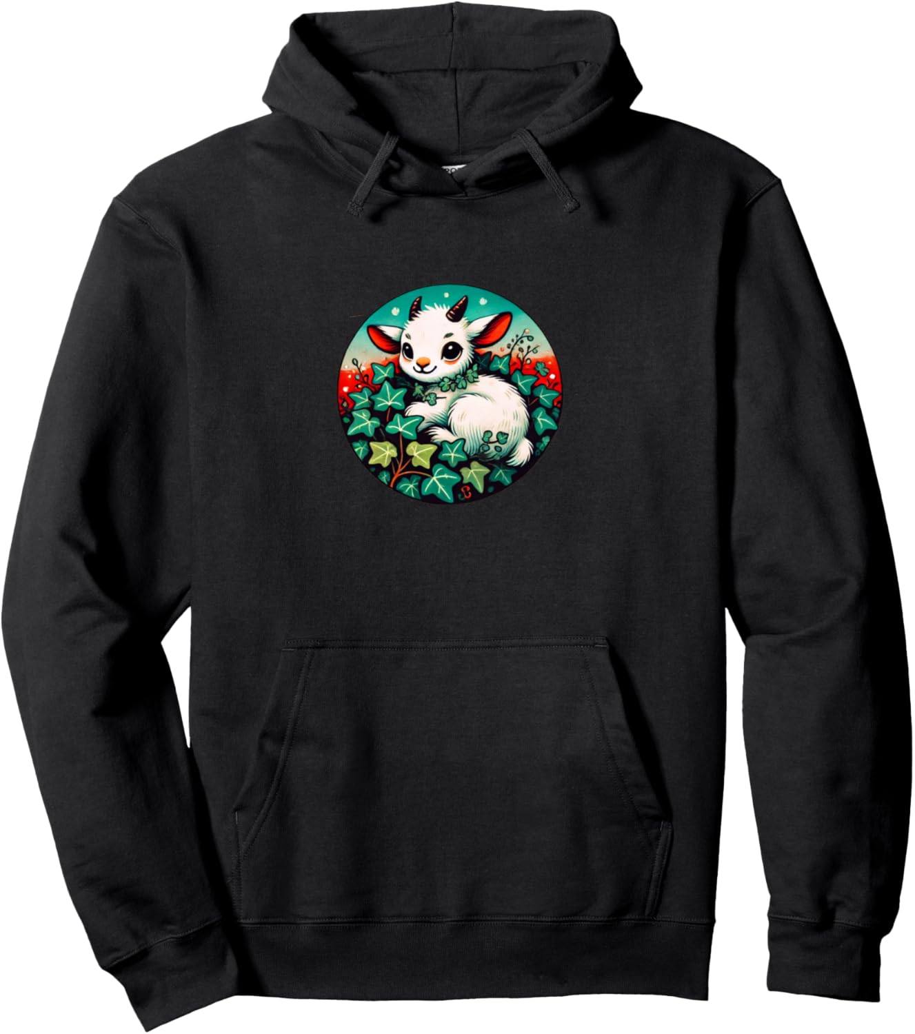 

Милый рисунок козы, иллюстрация козы, толстовка для любителей коз Retro Goats Snugg, черный