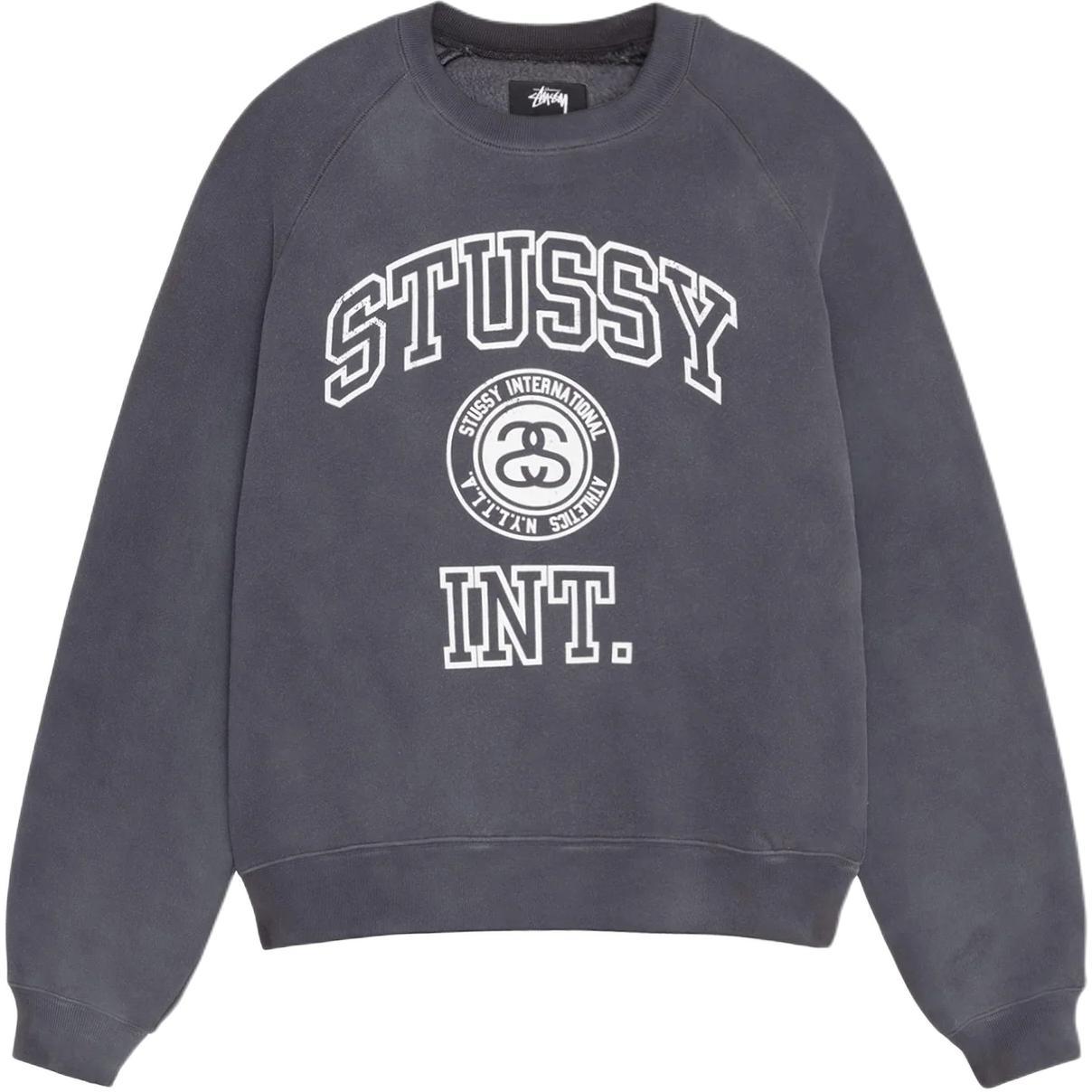 Overlock Varsity Raglan Crew Stussy, черный