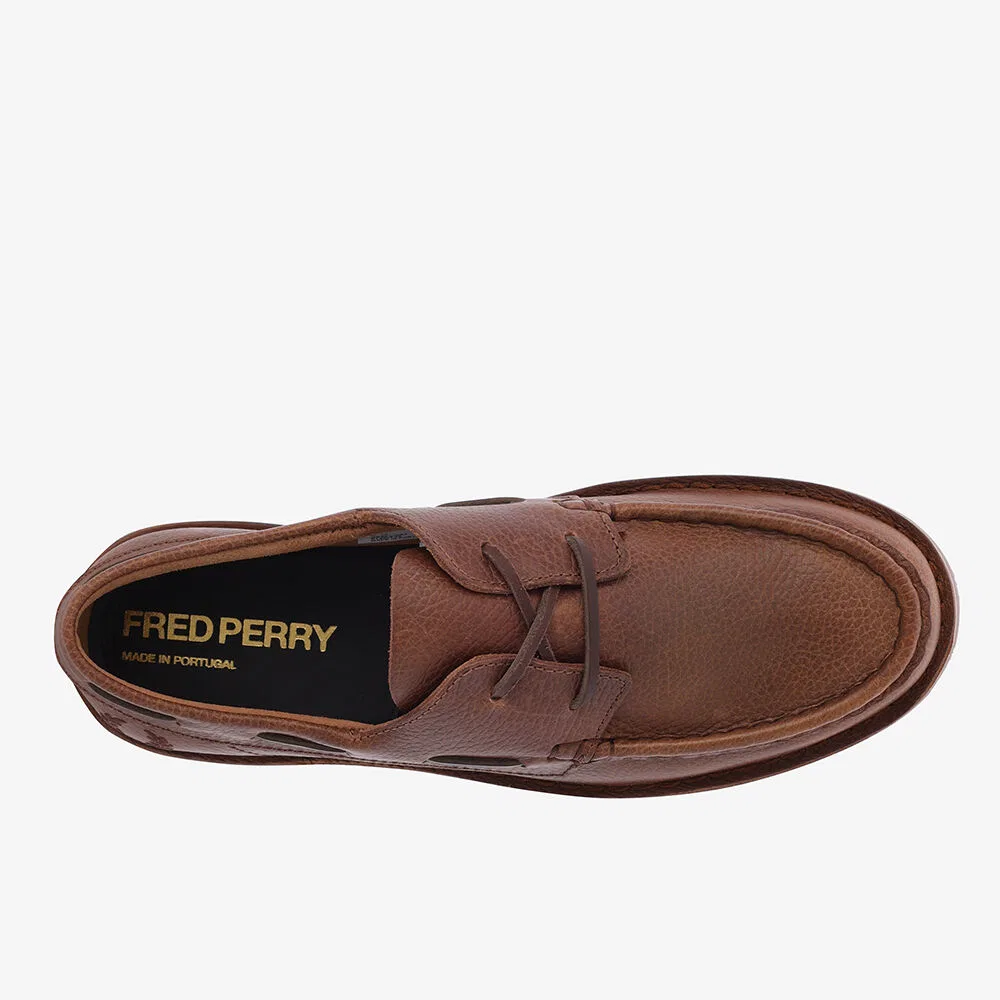 Мужские кожаные туфли дерби Midden Leather цвета виски от Fred Perry — фото 3