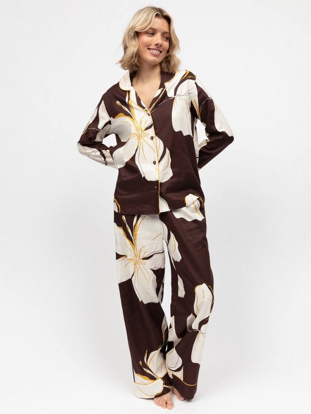 

Комплект пижамы Claudia Floral Long Cyberjammies, Chocolate