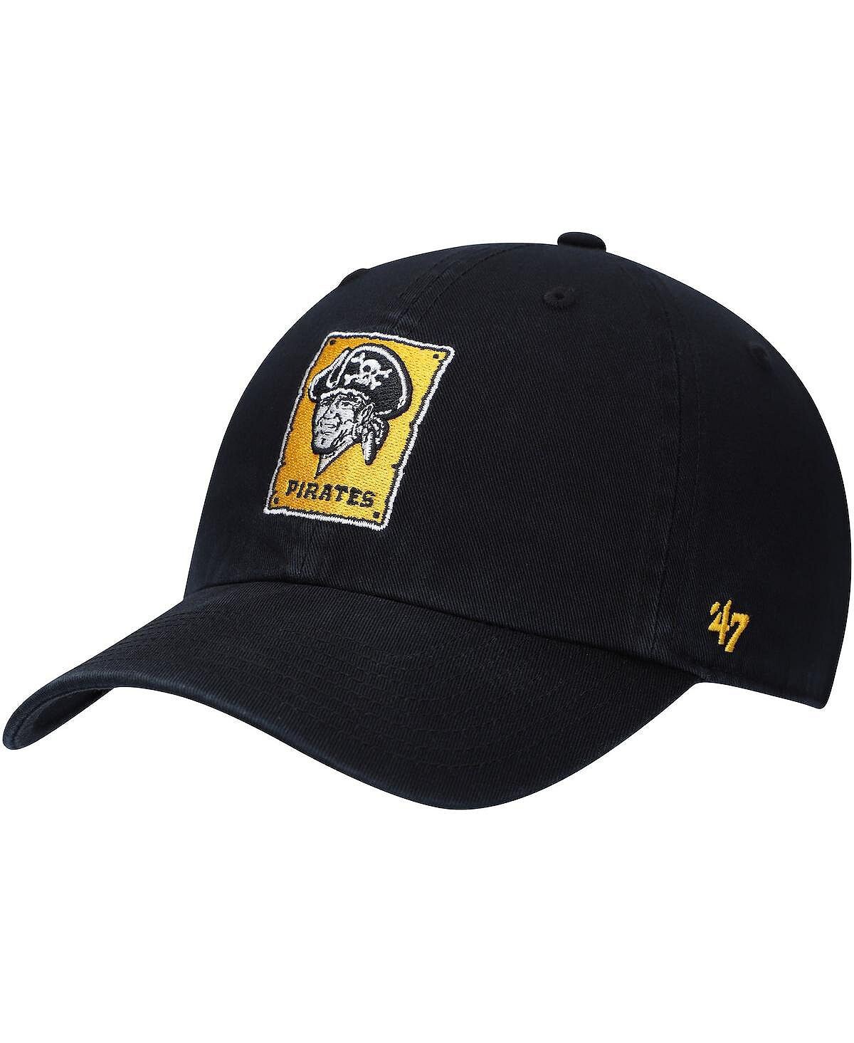 

Мужская черная регулируемая шляпа '47 Pittsburgh Pirates Logo Cooperstown Collection Clean Up '47 Brand