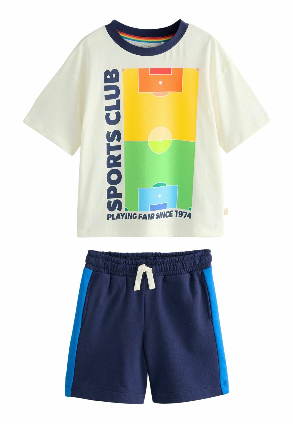 

Футболка с принтом RAINBOW SPORTS CLUB SHORT SLEEVE SET Little Bird, синий