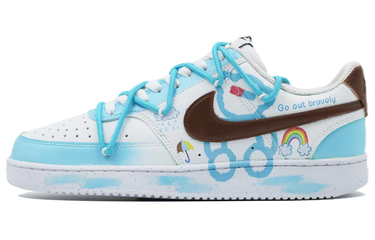 

Кроссовки Nike Court Vision 1 Skateboarding Shoes Men Low-top White, белый/синий