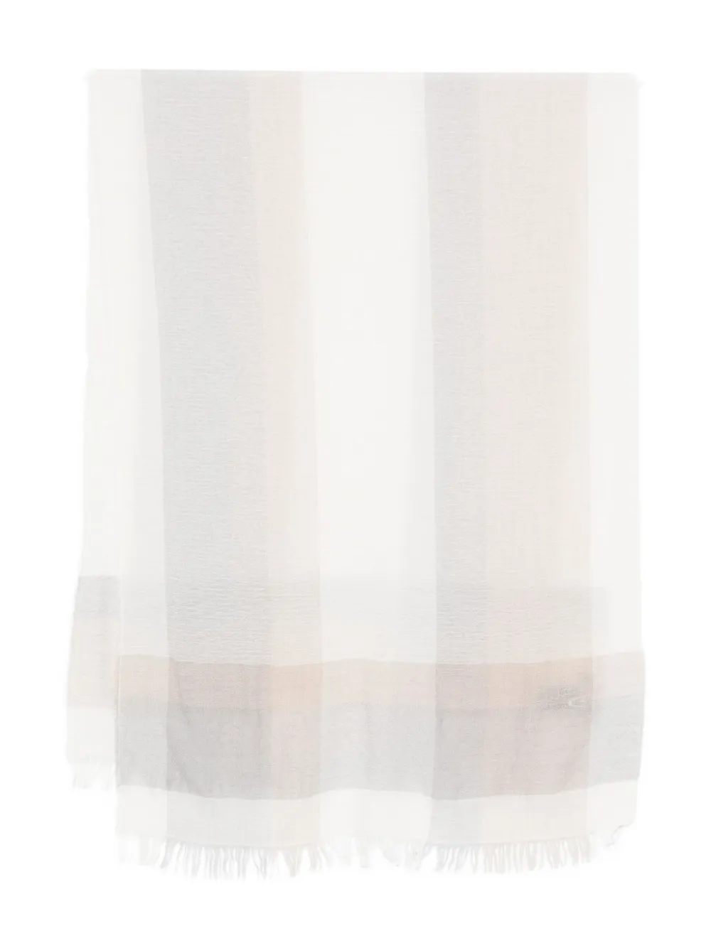 

Полосатый шарф с бахромой D.Exterior, белый