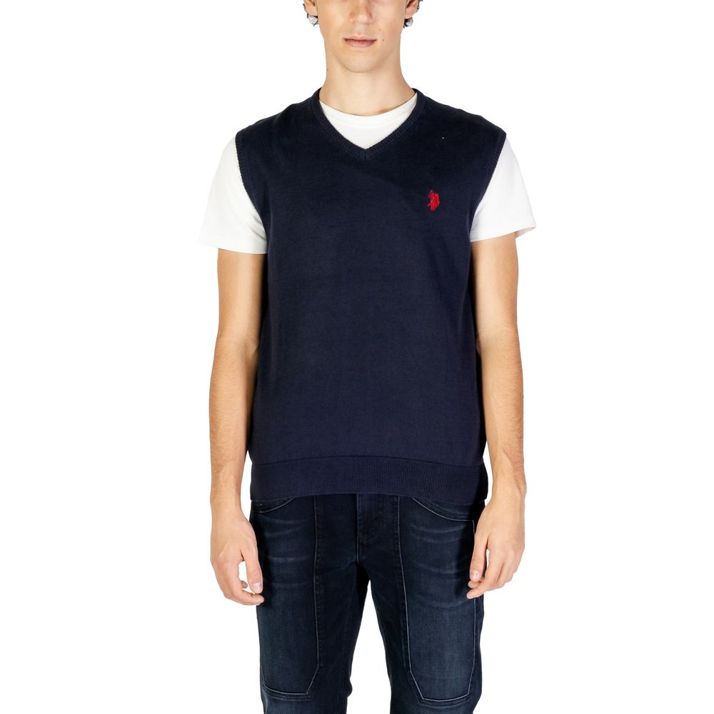 Синий хлопковый жилет U.S. Polo Assn.