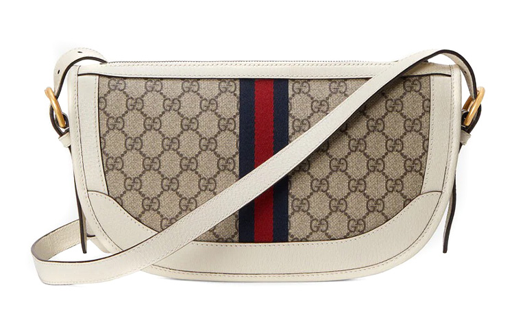 Gucci Сумка Ophidia Leather Crescent Bag, наплечная сумка, сумка через плечо Tubas Men's Ecru — фото 3