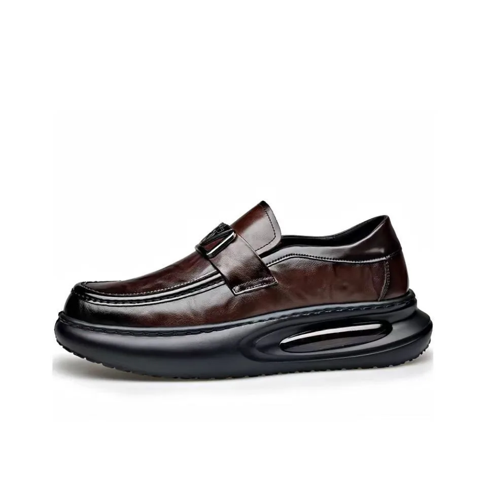 Мужские повседневные туфли low top LUNMADENG, коричневый
