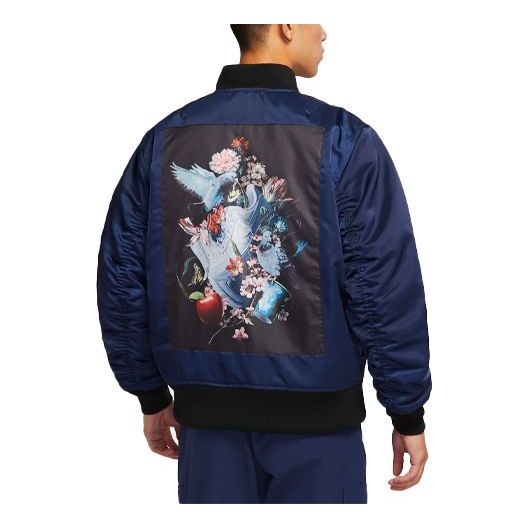 

Куртка Men's Nike Sportswear Therma-FIT Printing Zipper Jacket Deep Navy Blue DD6506-410