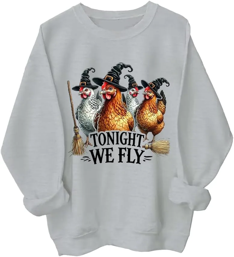 

Толстовка Tonight We Fly с принтом курицы SESMIM