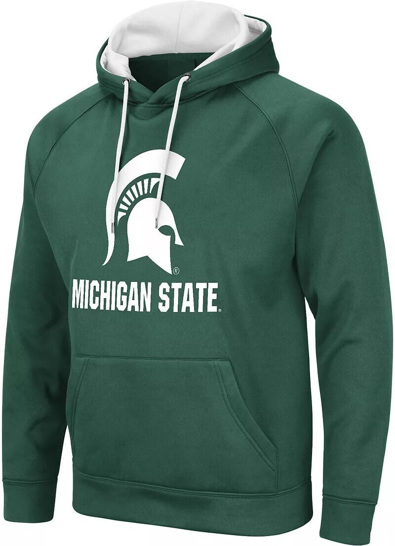 

Colosseum Мужской зеленый пуловер с капюшоном Michigan State Spartans