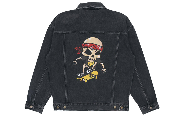 

Джинсовая куртка Pirate Skull Series унисекс, черная Drew House, черный