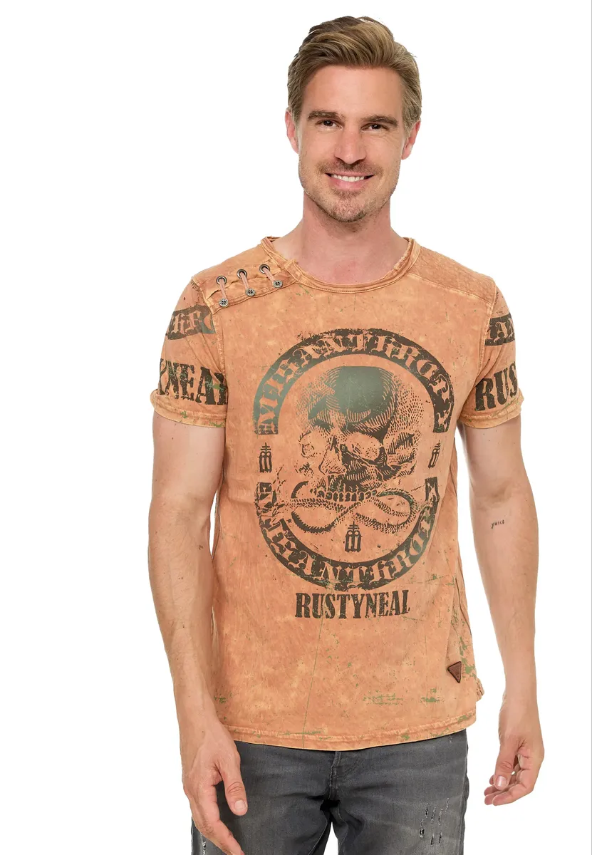 

Футболка Rusty Neal с фирменным принтом, цвет Camelfarben