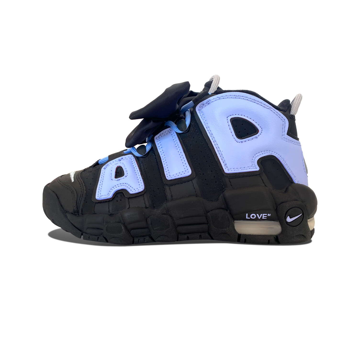 

Кроссовки Nike Air More Uptempo Vintage Basketball Shoes Women's High-Top Black Blue