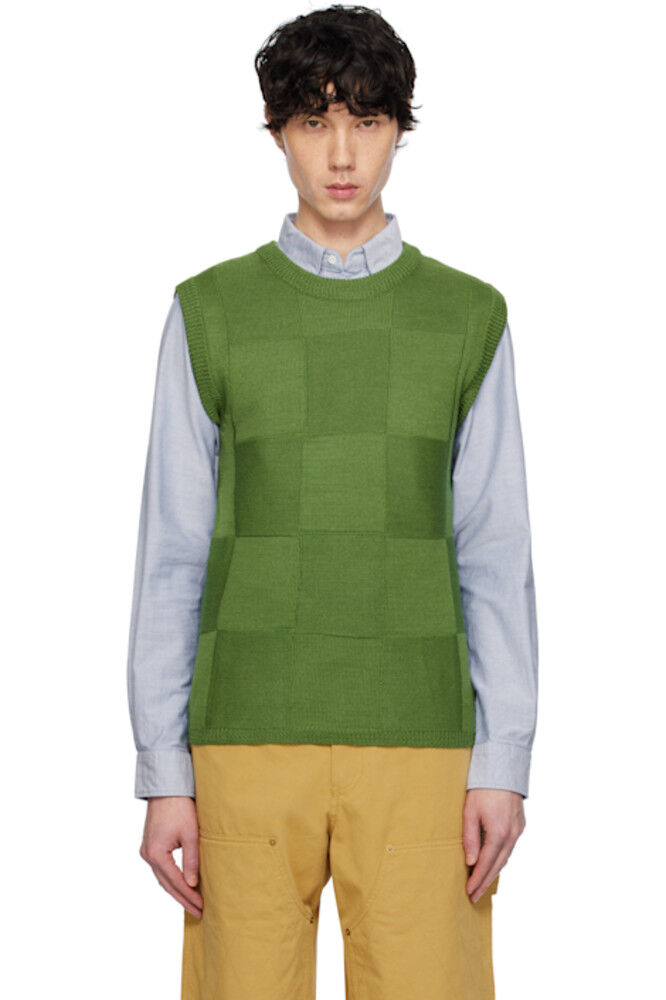 

Зеленый жилет Damier Knit AFTER PRAY