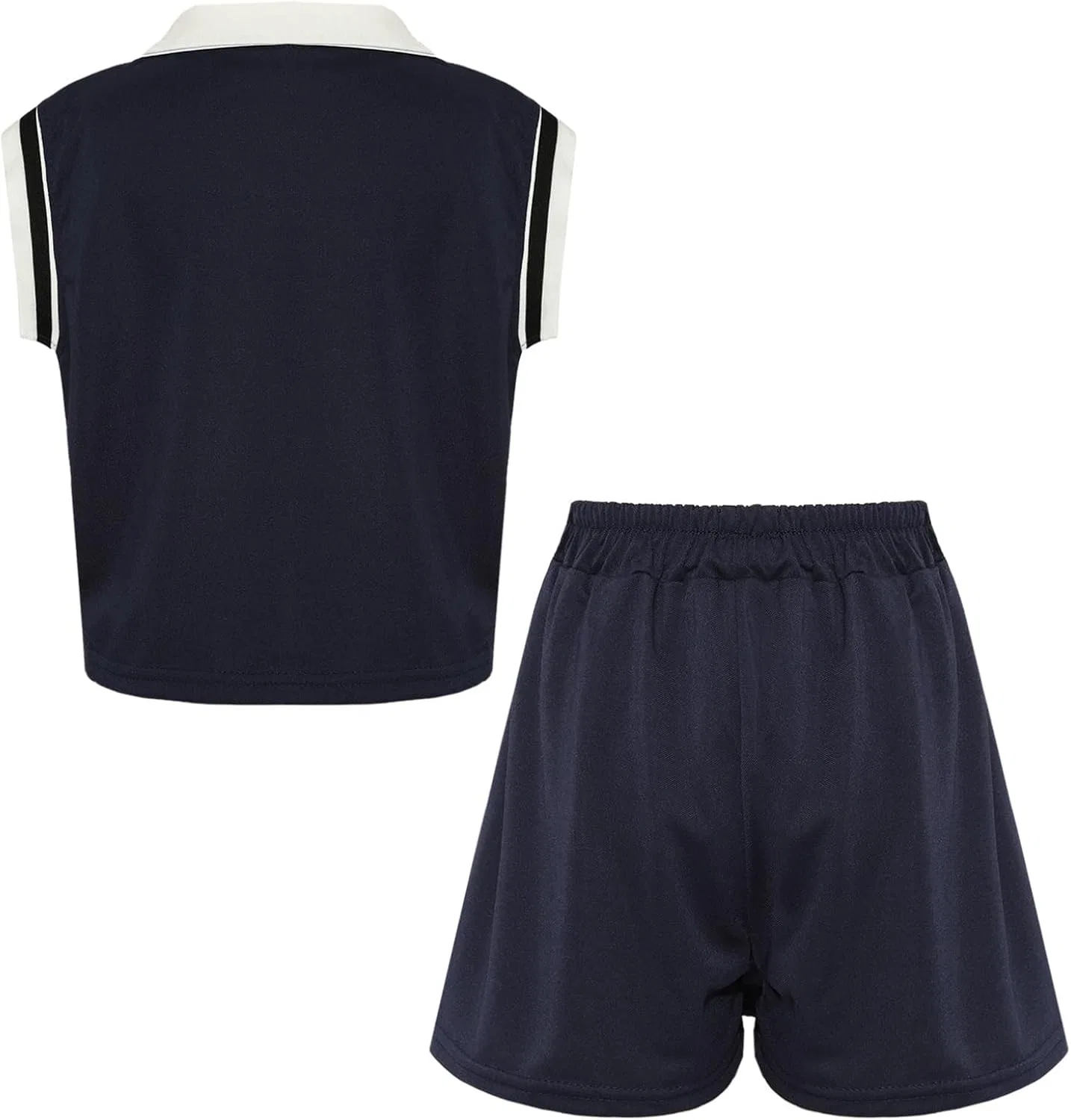 Детский спортивный костюм из топа и юбки Loodgao, Navy Blue — фото 2