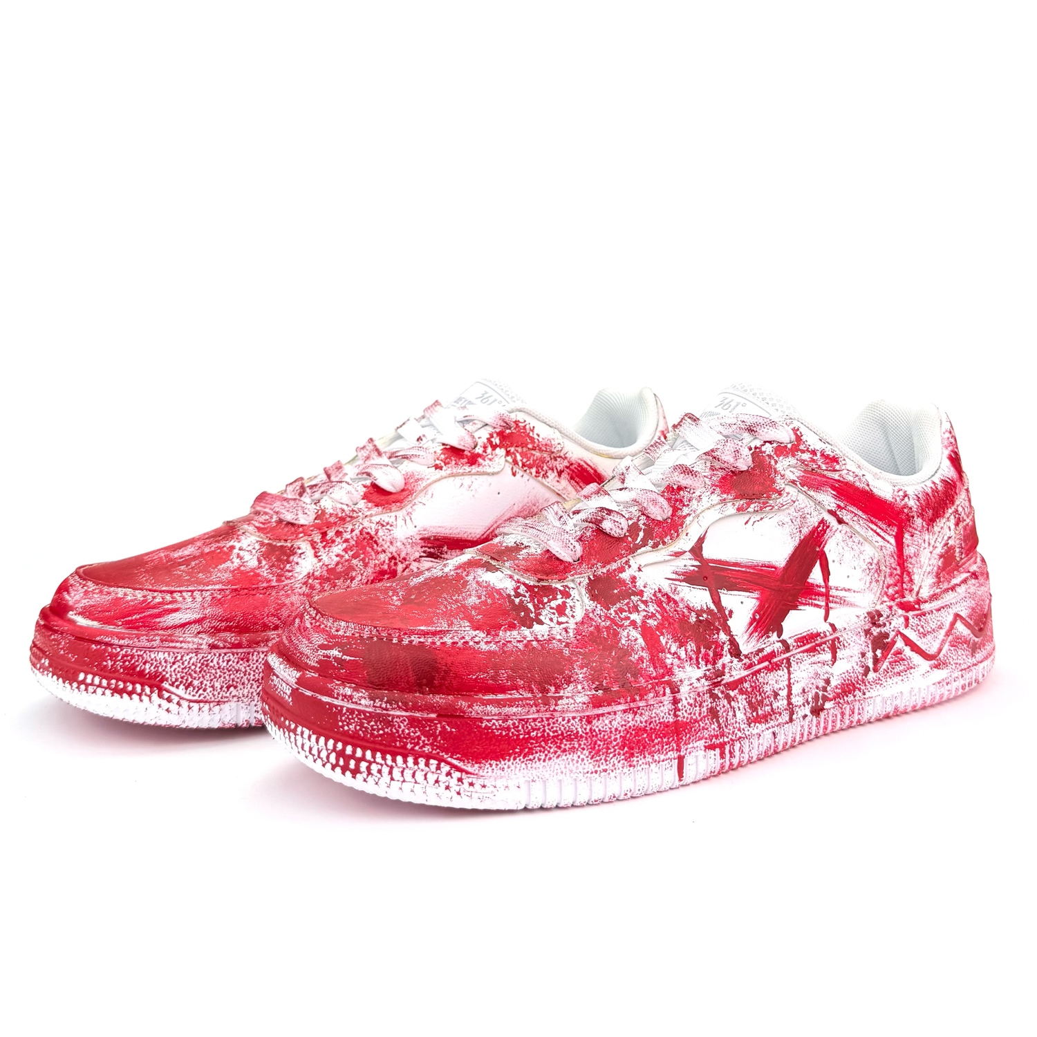 Кроссовки для скейтбординга Air Force 1 Cushioning Abrasion Resistant Lightweight Low top Unisex 361°, red — фото 4
