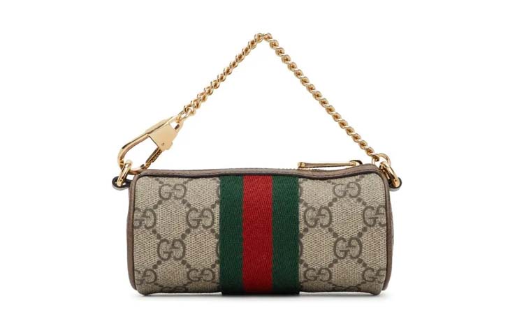 Сумка Ophidia Canvas With Leather, цилиндрическая, с кошельком для мелочи, женская, цвет Ebony GUCCI, box(basic set+box) — фото 3