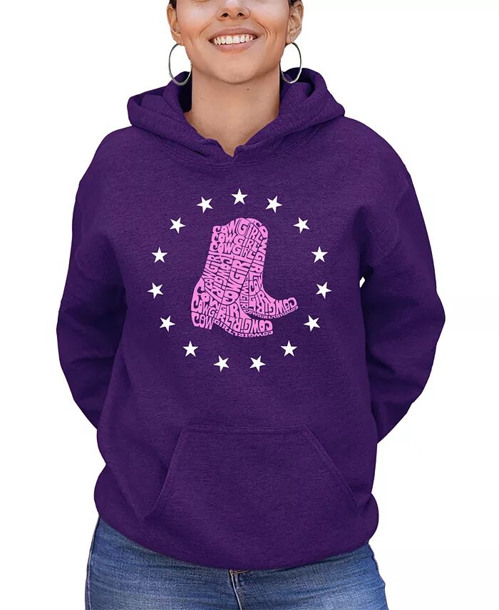 

Женская худи Word Art Hooded Sweatshirt LA Pop Art, фиолетовый