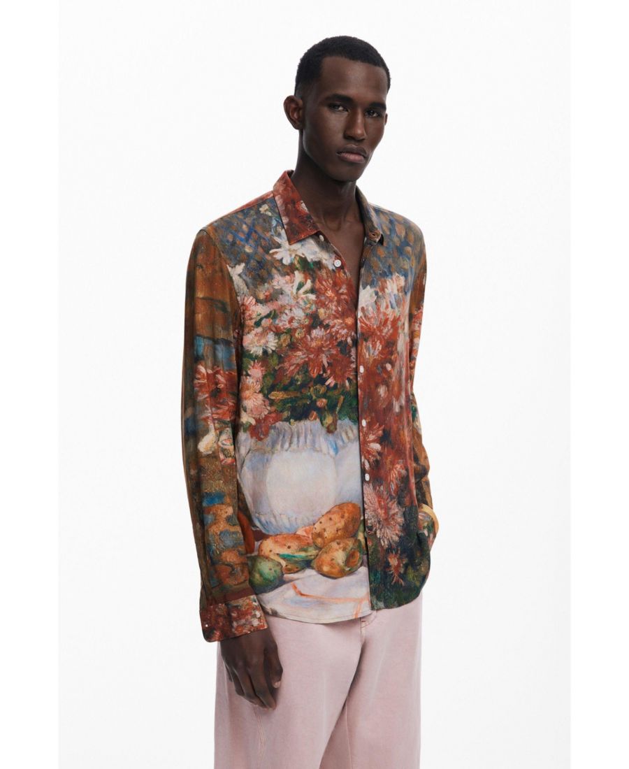 

Мужская клетчатая рубашка с длинными рукавами Desigual, Brown