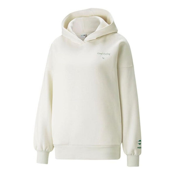 

Свитер logo wellness club crew hoodie 'white' Puma, белый