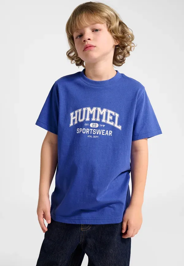 Футболка Hummel Hmljr reg graphic t-shirt s/s print t-shirt, ослепительно-голубой — фото 2