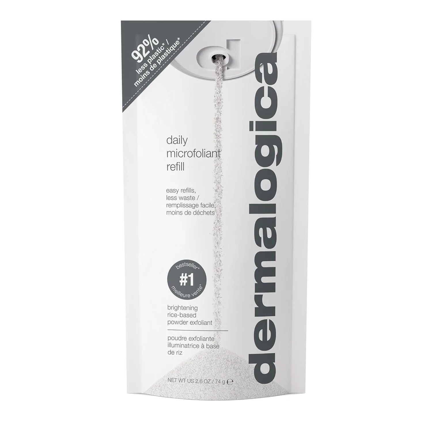 Скраб-пудра для лица Dermalogica Daily Microfoliant с салициловой кислотой и ферментом папайи - для сияющей и гладкой кожи каждый день. 76,9 мл - сменный блок