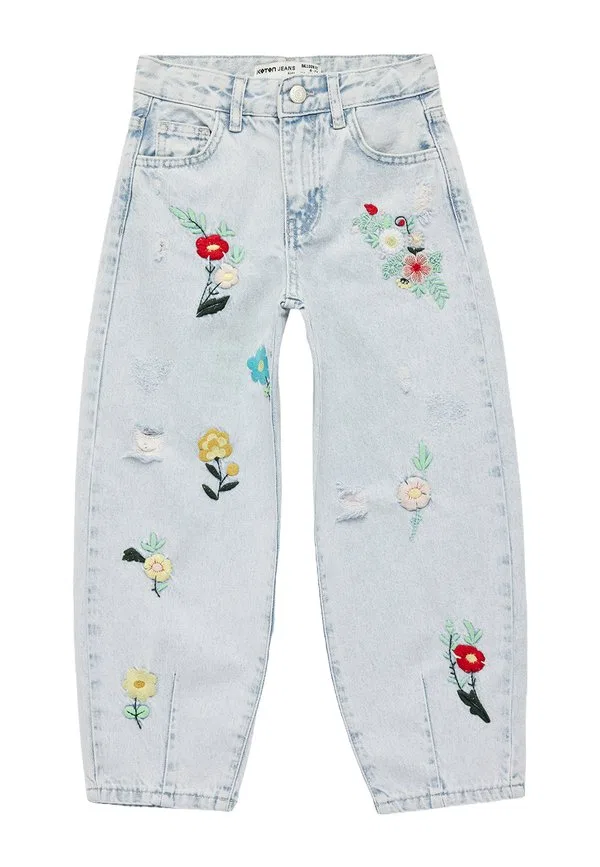 Джинсы свободного кроя, светло-голубой деним Koton, Light-Blue Denim — фото 4