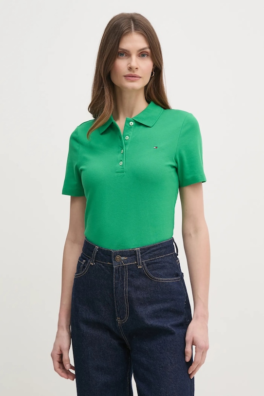 

Поло Tommy Hilfiger, зеленый