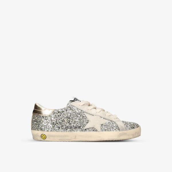 

Кроссовки Super Star с блестками Golden Goose, серебряный