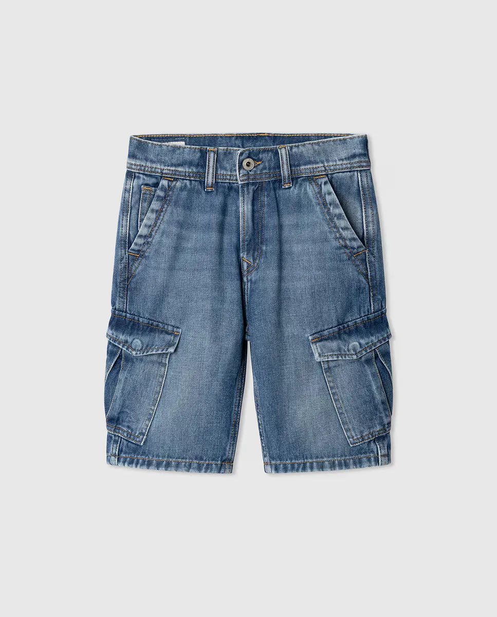 

Расслабленные шорты для мальчиков Cargo Jr Pepe Jeans, синий индиго