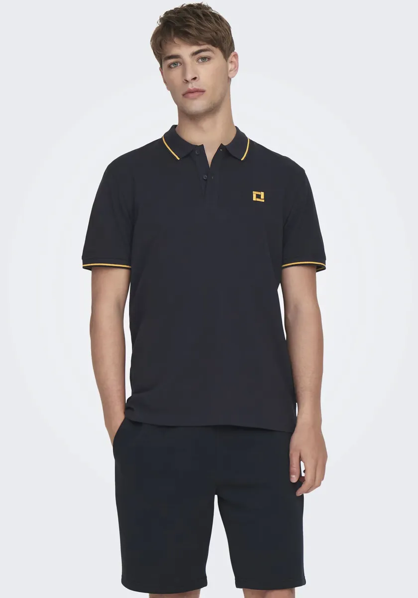 

Рубашка-поло ONLY & SONS "ONSFLETCHER SLIM SS POLO NOOS", синий