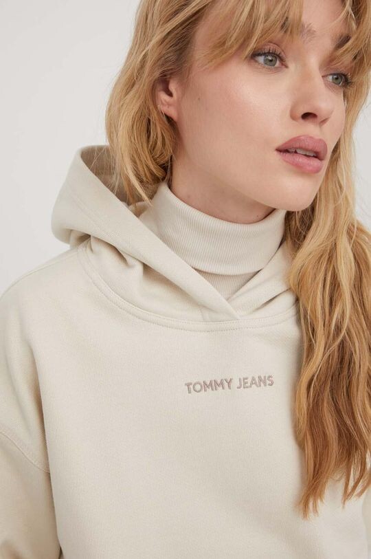 

Хлопковая толстовка Tommy Jeans, бежевый