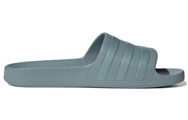 Тапочки adilette aqua non-slip wear-resistant shoe gray Adidas, серый — фото 3
